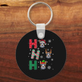 Porte-clés Womens Ho Ho Ho Blue Heeler Dog Matching Christmas (Recto)