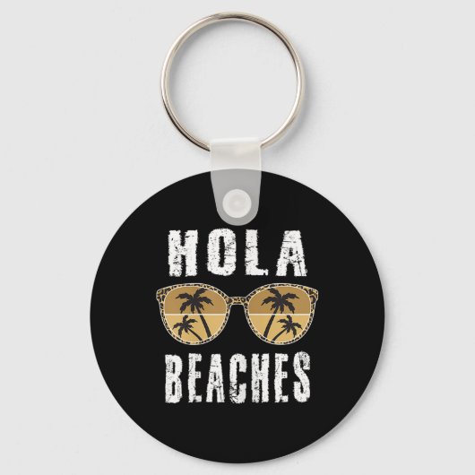 Porte-clés Womens Hola Funny Pineapple Beach Vacances d'été (Recto)