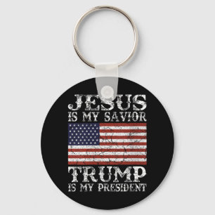 Porte-clés Womens Jesus Is My Savior Trump is My President 20