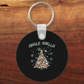Porte-clés Womens Jingle Shells Christmas Tree Snowflakes Cel (Recto)
