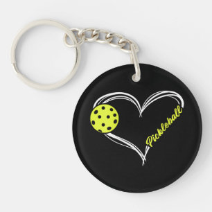 Porte-clés Womens Love Pickleball - mignon match de picklebal