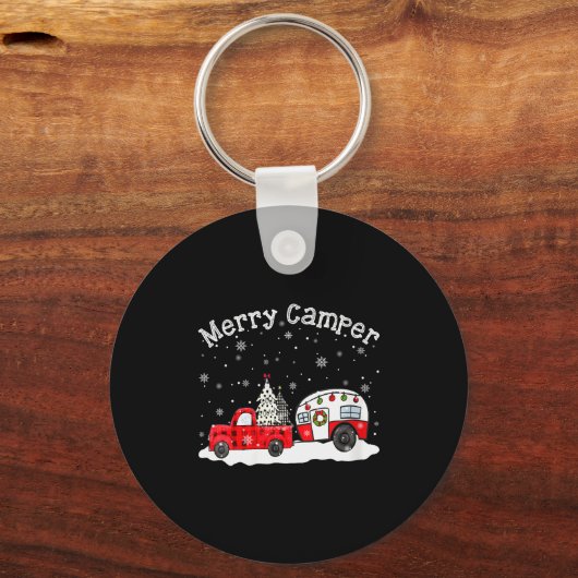 Porte-clés Womens Merry Camper Christmas Santa Claus Camng Re (Recto)