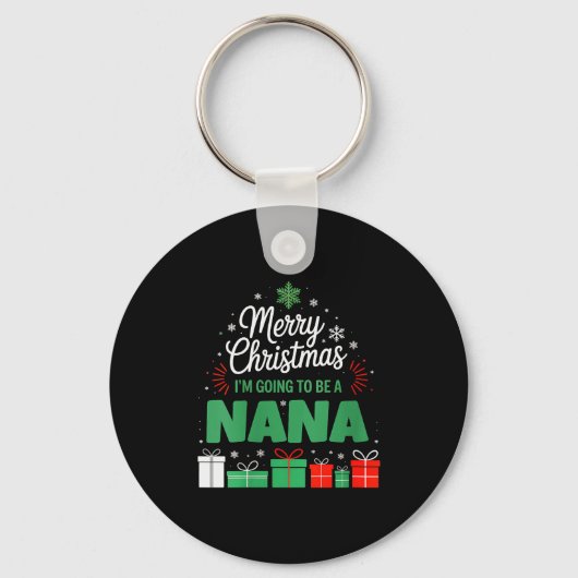 Porte-clés Womens Merry Christmas I'm Going To Be A Nana Preg (Recto)