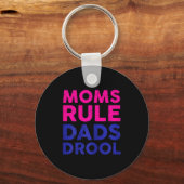 Porte-clés Womens Moms Rule Dads Drool Funny Mother's Day Gra (Recto)