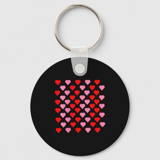 Porte-clés Women's Nk And Red Hearts Lovers Funny Valentine’s (Recto)
