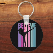 Porte-clés Womens Retro Kickboxing Womens Kickboxer Boxing Gl (Recto)