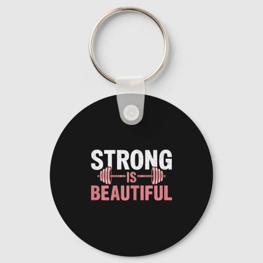 Porte-clés Womens Strong Is Beautiful Gym Fitness Motivationa (Recto)