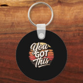 Porte-clés Womens You Got This – Retro-insred Motivational V- (Recto)