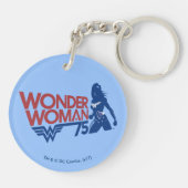 Porte-clés Wonder Woman 75th Anniversary Red & Blue Logo (Dos)