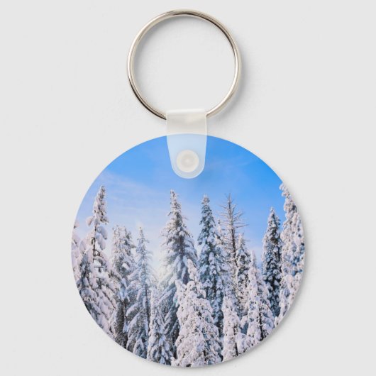 Porte-clés Wonderland Pine Trees en Neige (Recto)