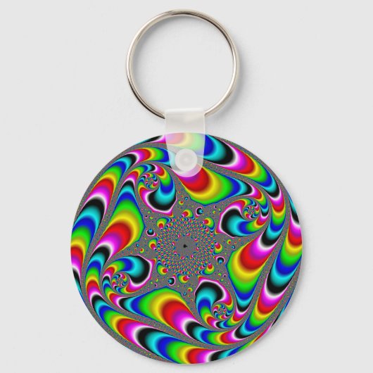 Porte-clés Woooo Mandelbrot Fractal (Recto)
