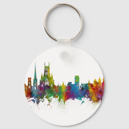 Porte-clés Worcester England Skyline (Recto)