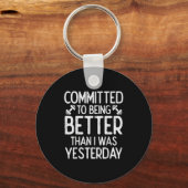 Porte-clés Workout Committed To Being Better Gym Motivation W (Recto)