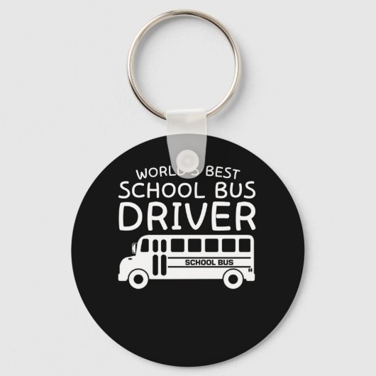 Porte-clés World Best School Bus Driver Cadeaux Chemise (Recto)