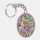 Porte-clés World Flags Globe, International, (Devant gauche)