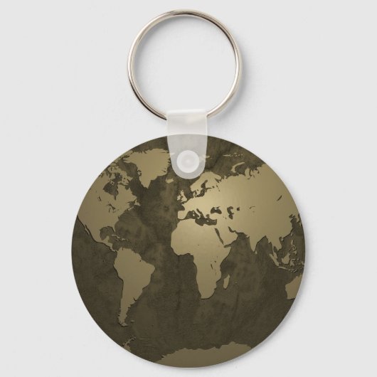 Porte-clés World Map Gold (Recto)