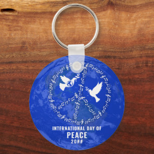 Porte-clés World Peace Dove Peace on Earth Day Logo Code QR