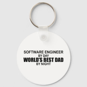 Porte-clés World's Best Dad - Software Engineer