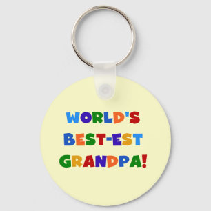 Porte-clés World's Best-est Grandpa Bright Colors Gifts