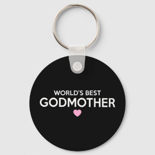 Porte-clés World's Best Godmother Print