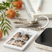 Porte-clés World's Best Mom Photo Collage Script Keepsake (Devant droit)