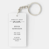 Porte-clés World's Best Mom Photo Collage Script Keepsake (Dos)