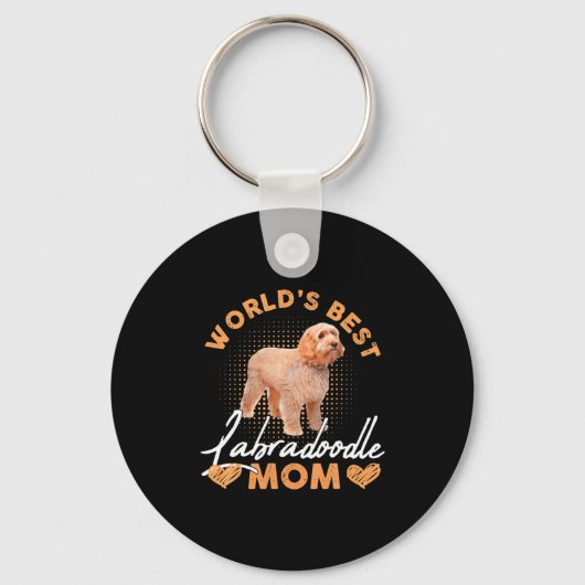 Porte-clés Worlds Labradoodle Mom Dog Funny  (Recto)