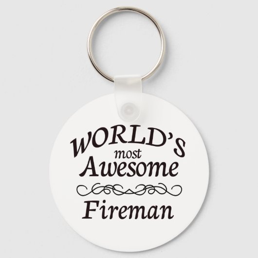 Porte-clés World's Most Awesome Fireman (Recto)