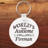 Porte-clés World's Most Awesome Fireman (Recto)