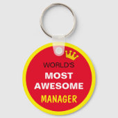 Porte-clés Worlds Most Awesome - MANAGER / the best one (Verso)