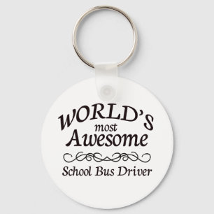 Porte-clés World's Most Awesome School Bus Driver