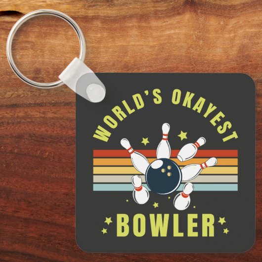 Porte-clés Worlds Okayest Bowler (Recto)