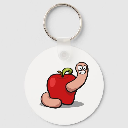 Porte-clés Worm En Porte - clé Apple (Recto)