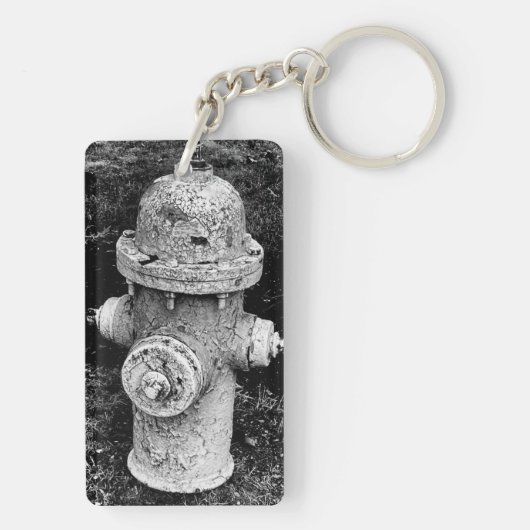 Porte-clés Worn Chipped Rusty Old Fire Hydrant Photograph (Dos)