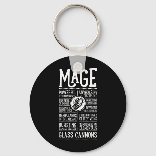 Porte-clés Wow Mage Joueur de jeu de rôle  (Recto)