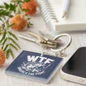 Porte-clés Wtf Wheres The Fish Fishing Theme Funny (Devant Droit)