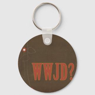 Porte-clés WWJD texte rouille fantaisie
