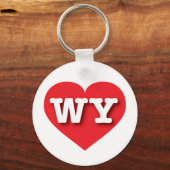 Porte-clés Wyoming Red Heart - J'aime WY (Recto)