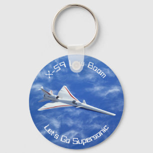 Porte-clés X-59 Avion à réaction supersonique à faible poussé