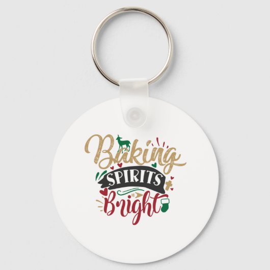 Porte-clés Xmas Gift | Baking Spirits Bright (Recto)