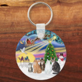 Porte-clés Xmas Magic (R) - Cinq chats (Fr) (Recto)