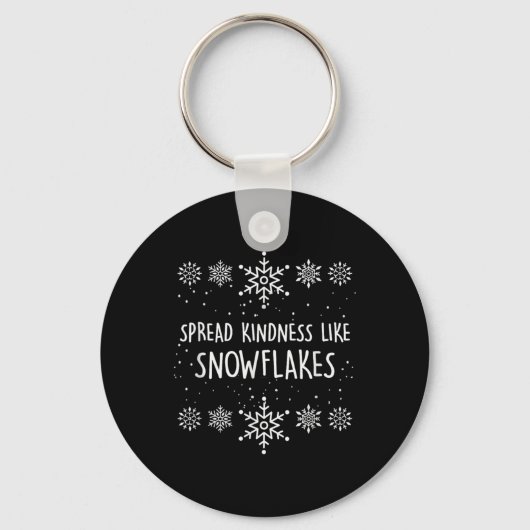 Porte-clés Xmas Themed Spread Kindness Like Snowflakes Merry (Recto)