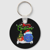 Porte-clés Xmas Tree Lights Santa Hat Bowling Ball Christmas (Recto)