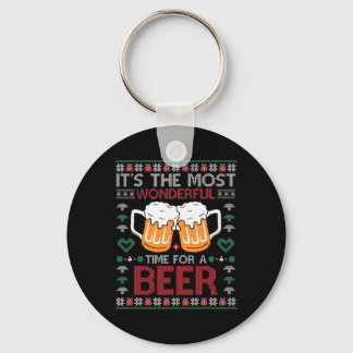 Porte-clés Xmas Wonderful Time For A Beer Ugly Christmas S 