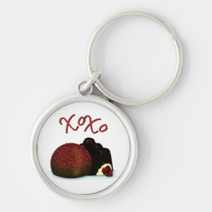 Porte-clés XOXO Bonbon de la Saint-Valentin et chocolat noir