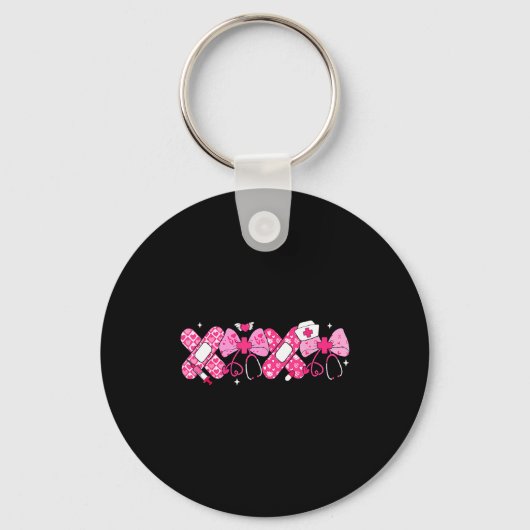 Porte-clés Xoxo Nurse Valentines Day Stethoscope Valentine Nu (Recto)