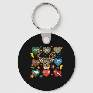 Porte-clés XOXO Saint-Valentin Buck Camo Cerf Rétro Chasse Ga