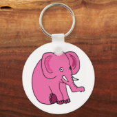 Porte-clés XX- Amusant éléphant rose (Recto)