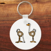 Porte-clés XX- Ostriches dans le sable (Recto)