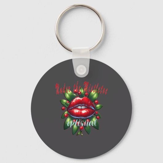 Porte-clés Y Christmas Mistletoe Lips - Naughty Holiday Tee W (Recto)
